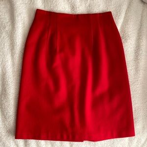 Vintage Savannah red wool skirt size 12